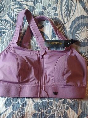 SHEFIT NWT Front-Zip High Impact Support Sports Bra Mauve 2 Luxe Adjustable